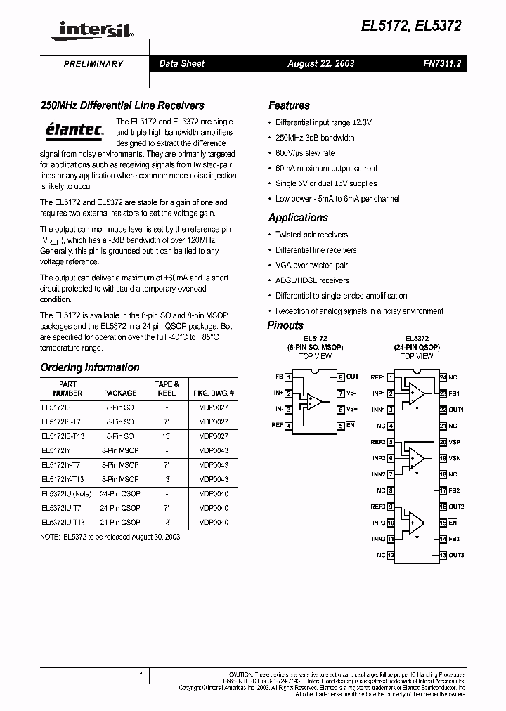 EL5172_203856.PDF Datasheet
