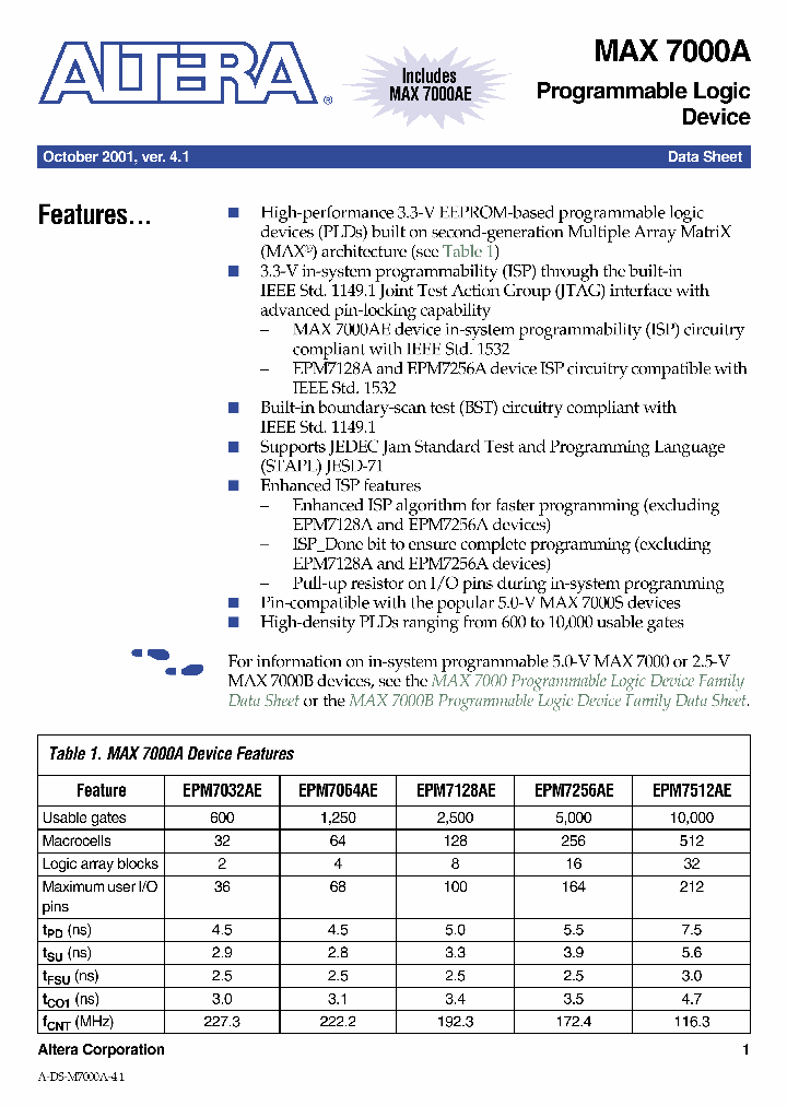 EPM7512AEBC256-10_297387.PDF Datasheet