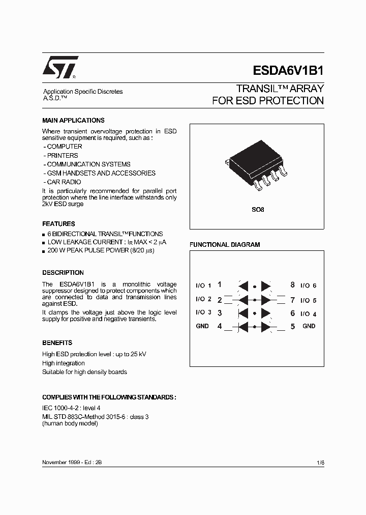 ESDA6V1B1_323778.PDF Datasheet