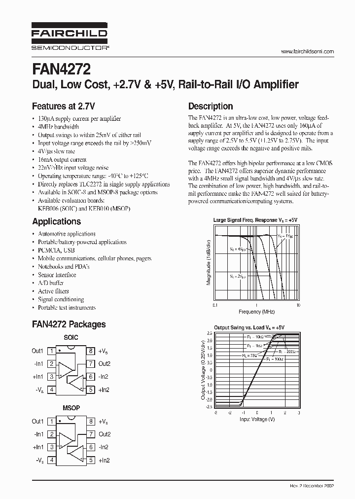 FAN4272_366891.PDF Datasheet