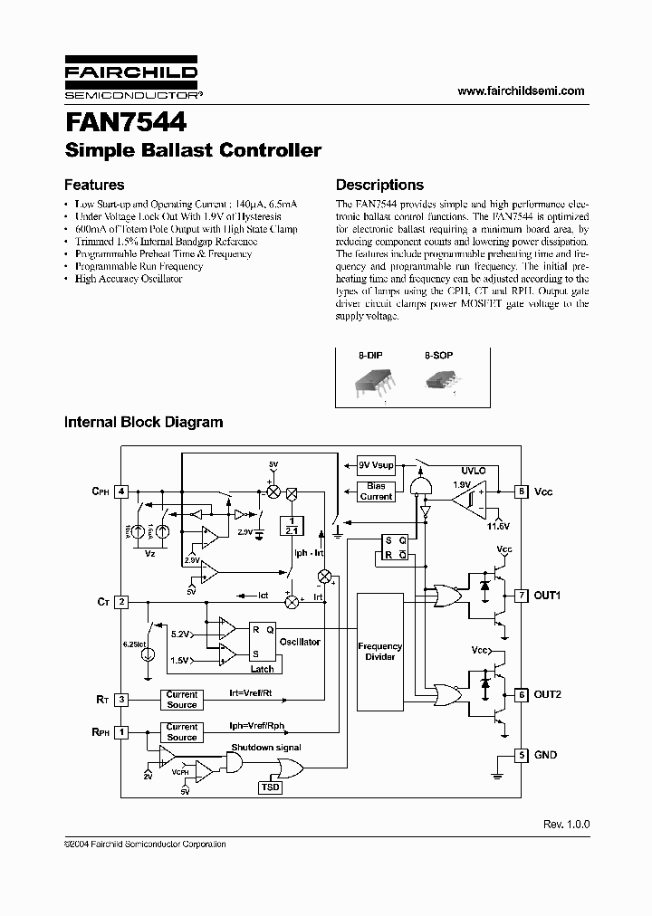 FAN7544_349300.PDF Datasheet