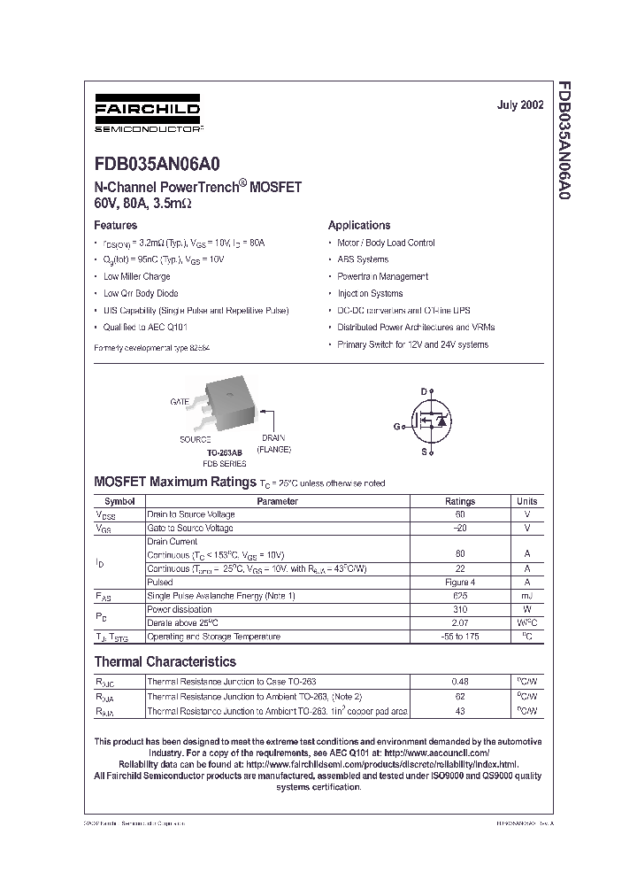 FDB035AN06A0_348548.PDF Datasheet