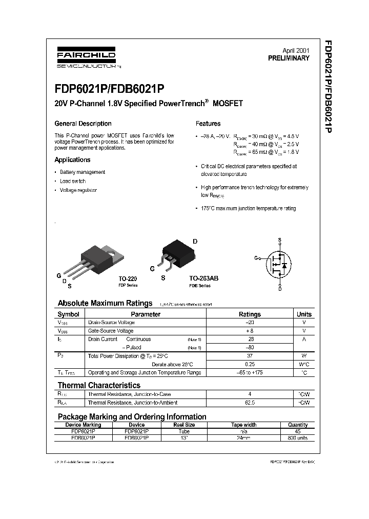 FDB6021P_360972.PDF Datasheet