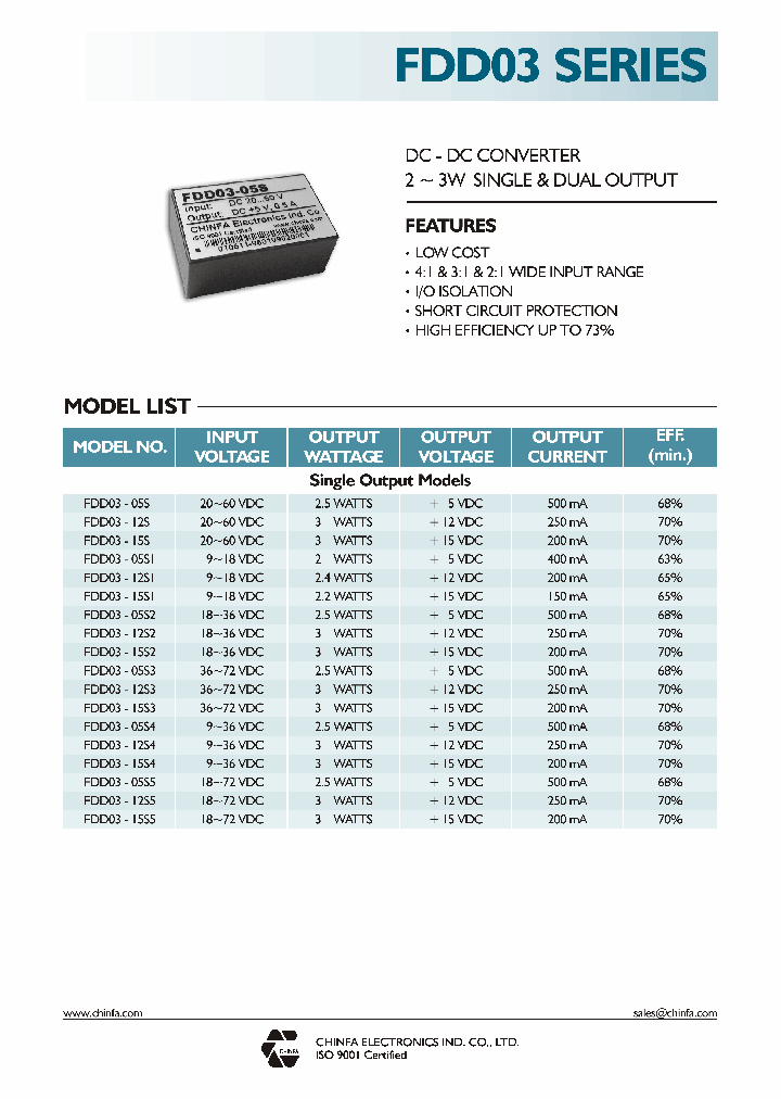 FDD03-05D_337360.PDF Datasheet