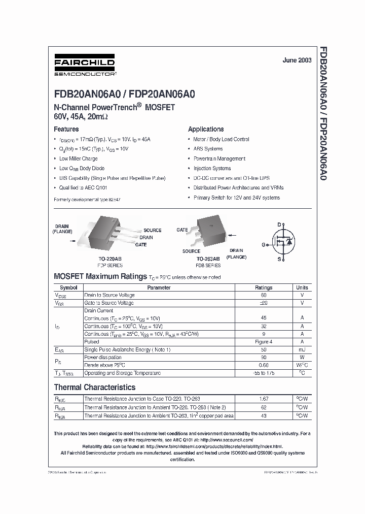 FDP20AN06A0_344889.PDF Datasheet