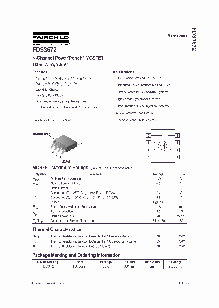 FDS3672_333305.PDF Datasheet