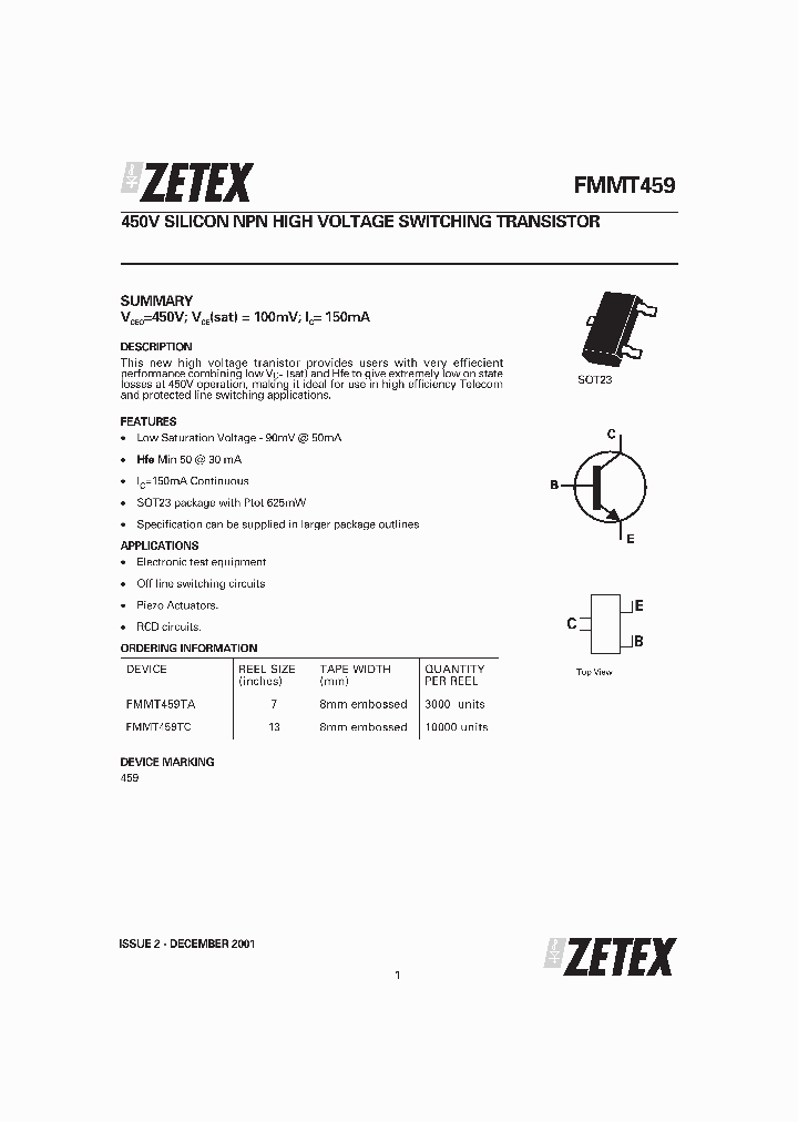 FMMT459_349666.PDF Datasheet
