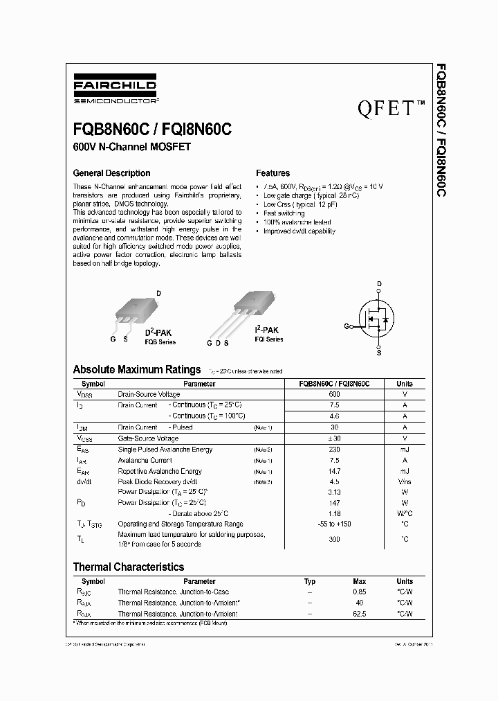 FQI8N60C_320266.PDF Datasheet