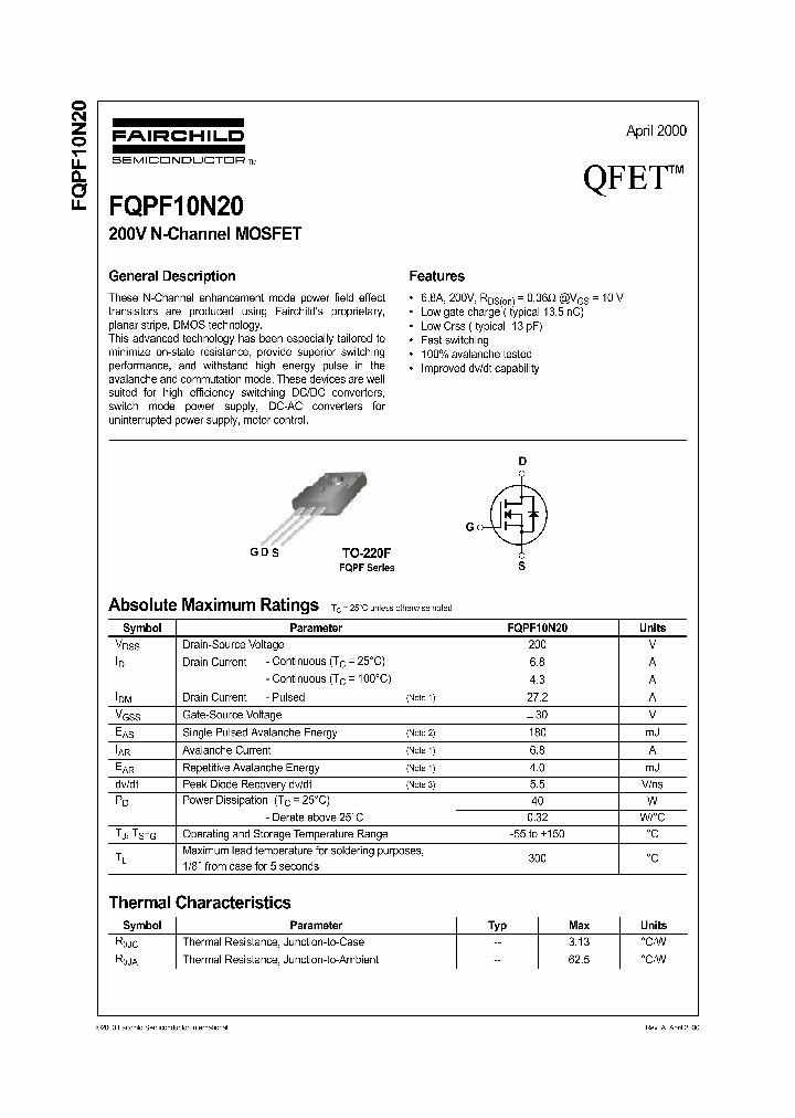 FQPF10N20_311570.PDF Datasheet
