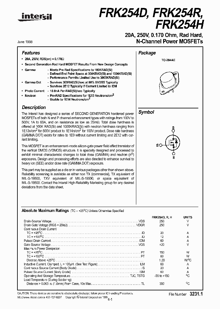 FRK254H_378550.PDF Datasheet