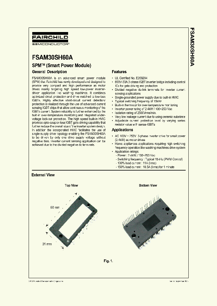 FSAM30SH60A_335409.PDF Datasheet