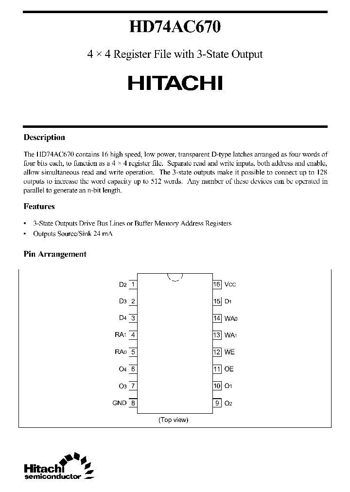 HD74AC670_358995.PDF Datasheet