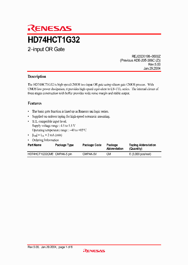 HD74HCT1G32_311305.PDF Datasheet