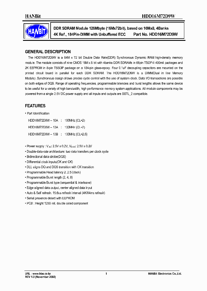 HDD16M72D9_328743.PDF Datasheet