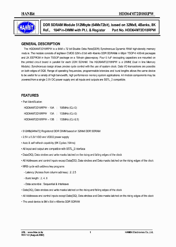 HDD64M72D1_328740.PDF Datasheet