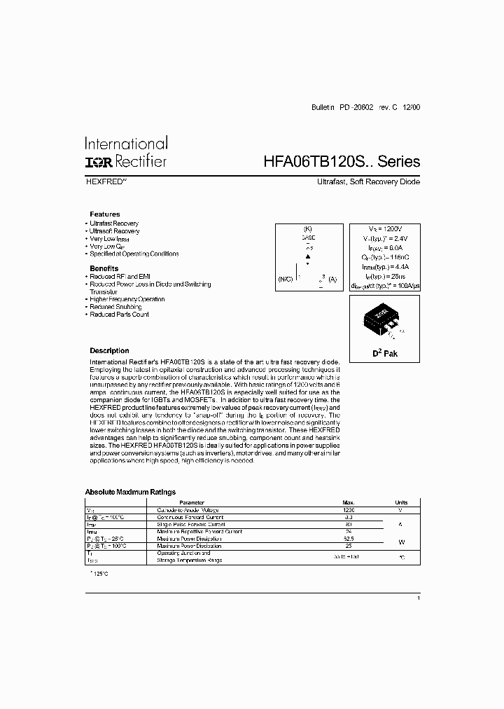 HFA06TB120SSERIES_326676.PDF Datasheet