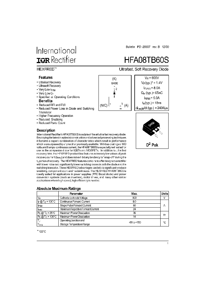 HFA08TB60S_338373.PDF Datasheet