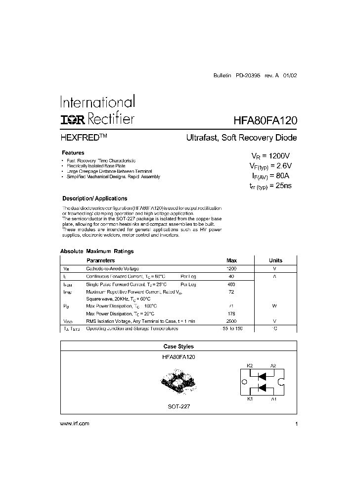 HFA80FA120_366237.PDF Datasheet