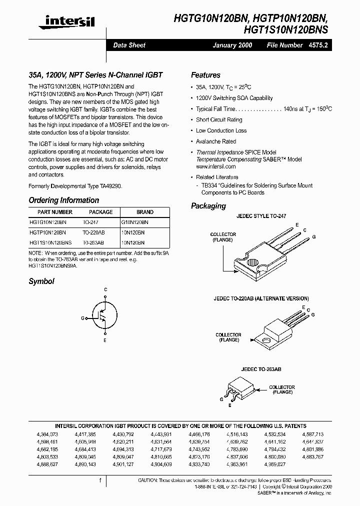HGT1S10N12_304945.PDF Datasheet