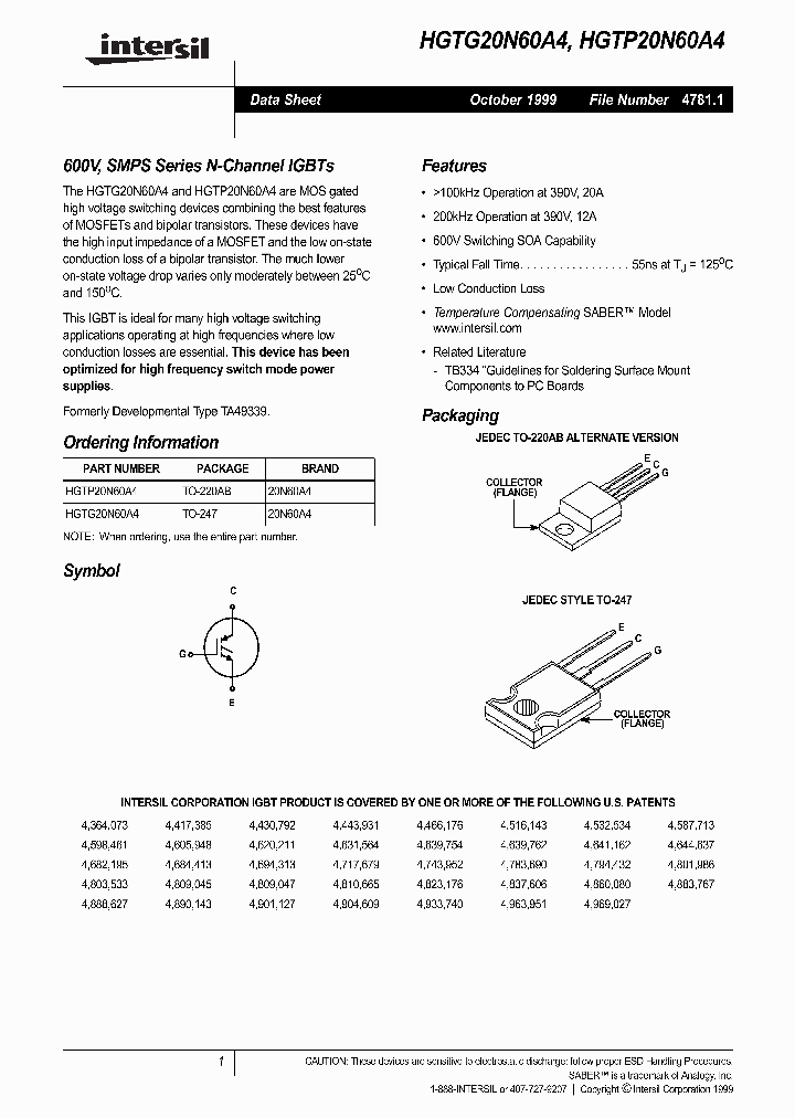 HGTP20N60A4_320611.PDF Datasheet