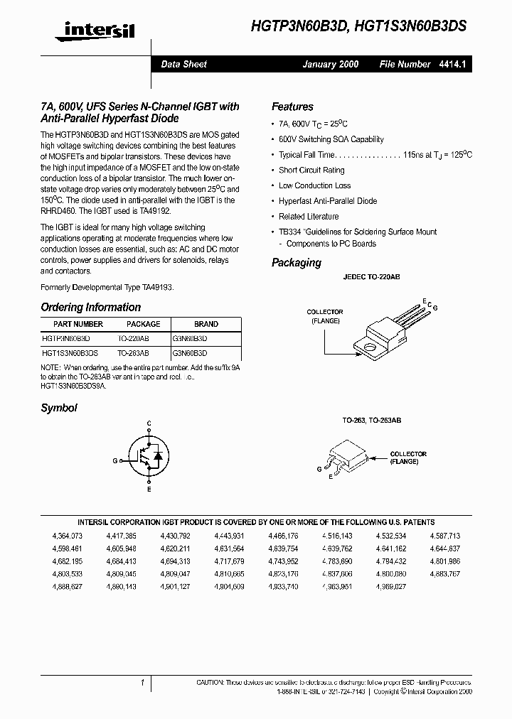 HGT1S3N60B3DS_331646.PDF Datasheet