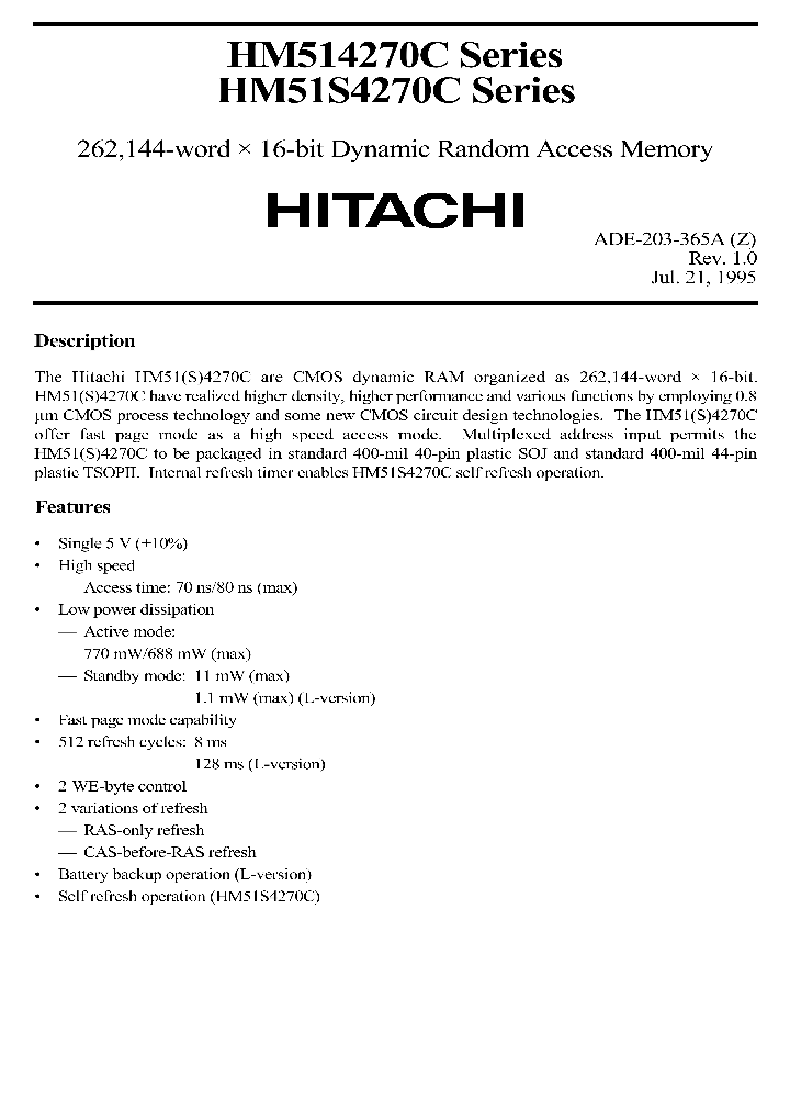 HM514270CSERIES_339889.PDF Datasheet