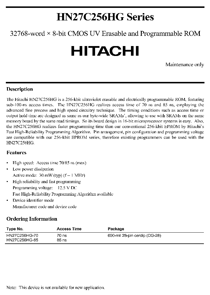 HN27C256HGSERIES_363444.PDF Datasheet