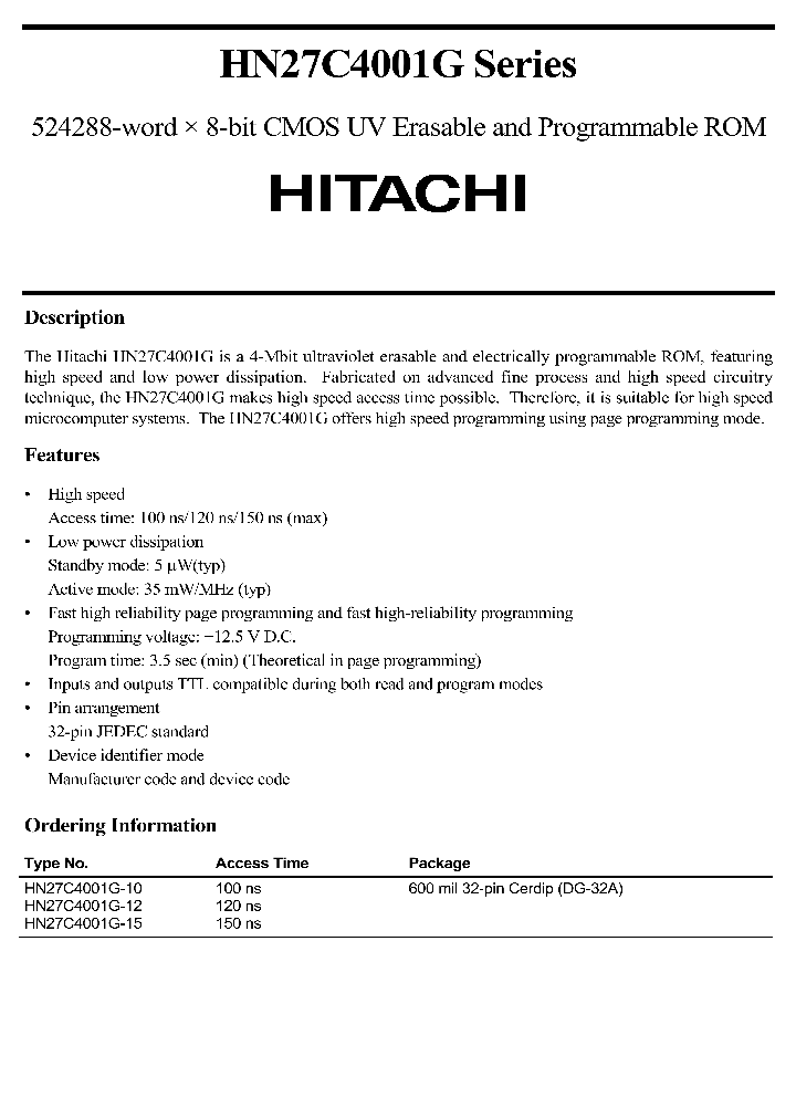 HN27C4001GSERIES_281264.PDF Datasheet