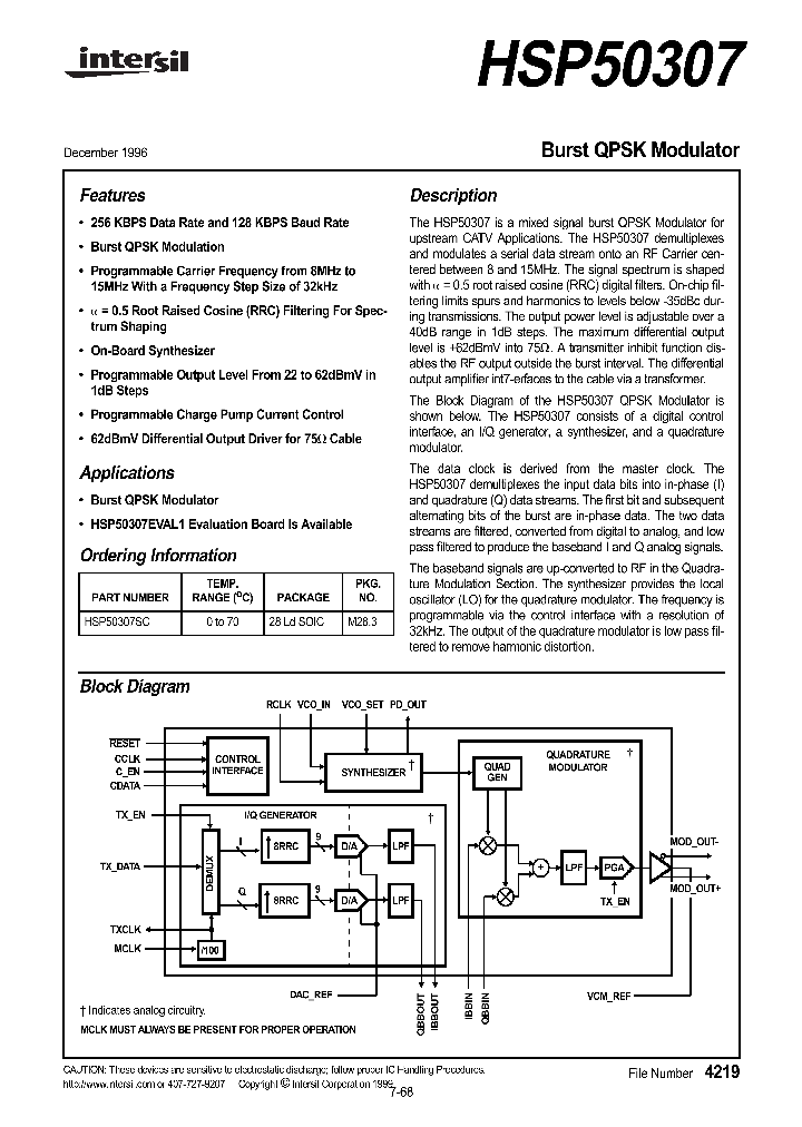 HSP50307_119636.PDF Datasheet