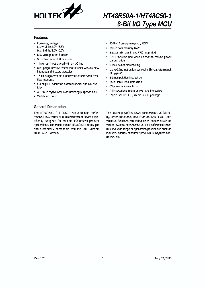 HT48R50A-1_308999.PDF Datasheet