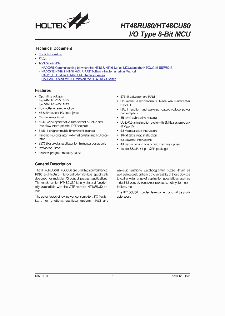 HT48RU80HT48CU80_321342.PDF Datasheet