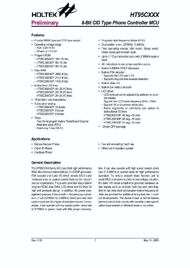 HT95C200_297228.PDF Datasheet