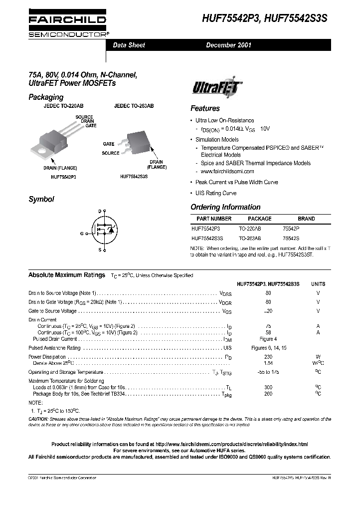 HUF75542P3_343424.PDF Datasheet