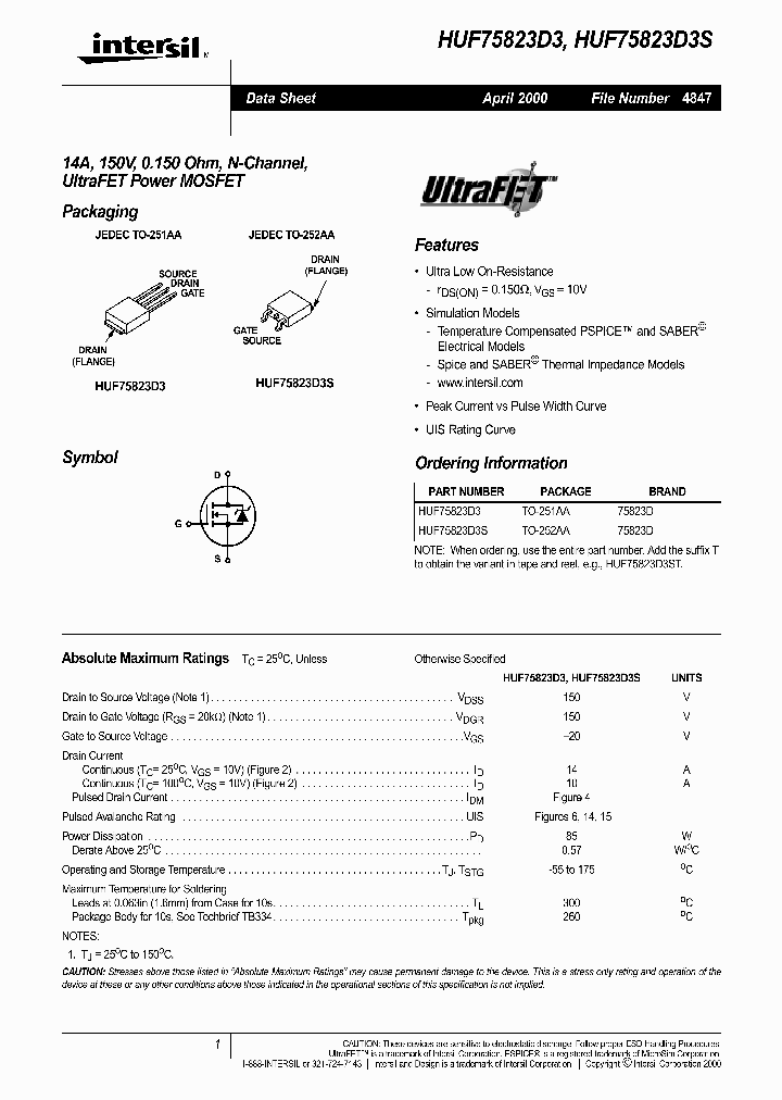 HUF75823D3S_325702.PDF Datasheet