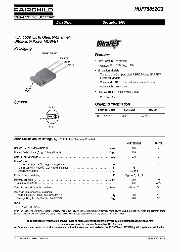 HUF75852G3_181270.PDF Datasheet
