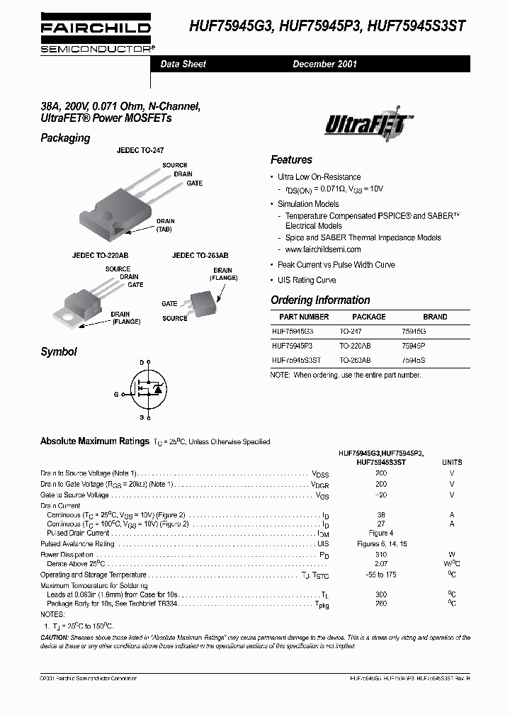 HUF75945P3_371866.PDF Datasheet