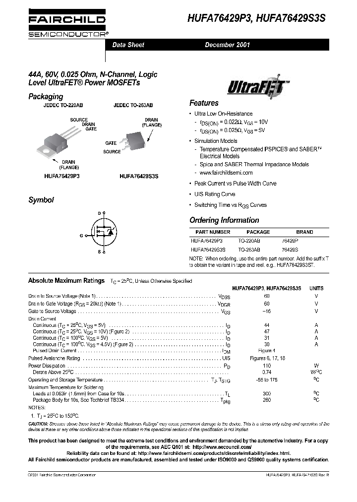 HUFA76429P3_364933.PDF Datasheet