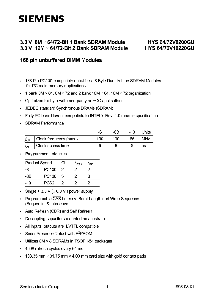 HYS72V8200GU_334644.PDF Datasheet