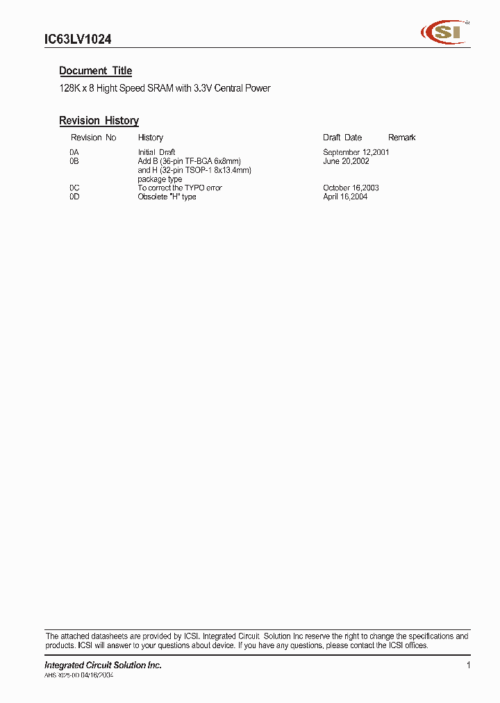 IC63LV1024_181776.PDF Datasheet