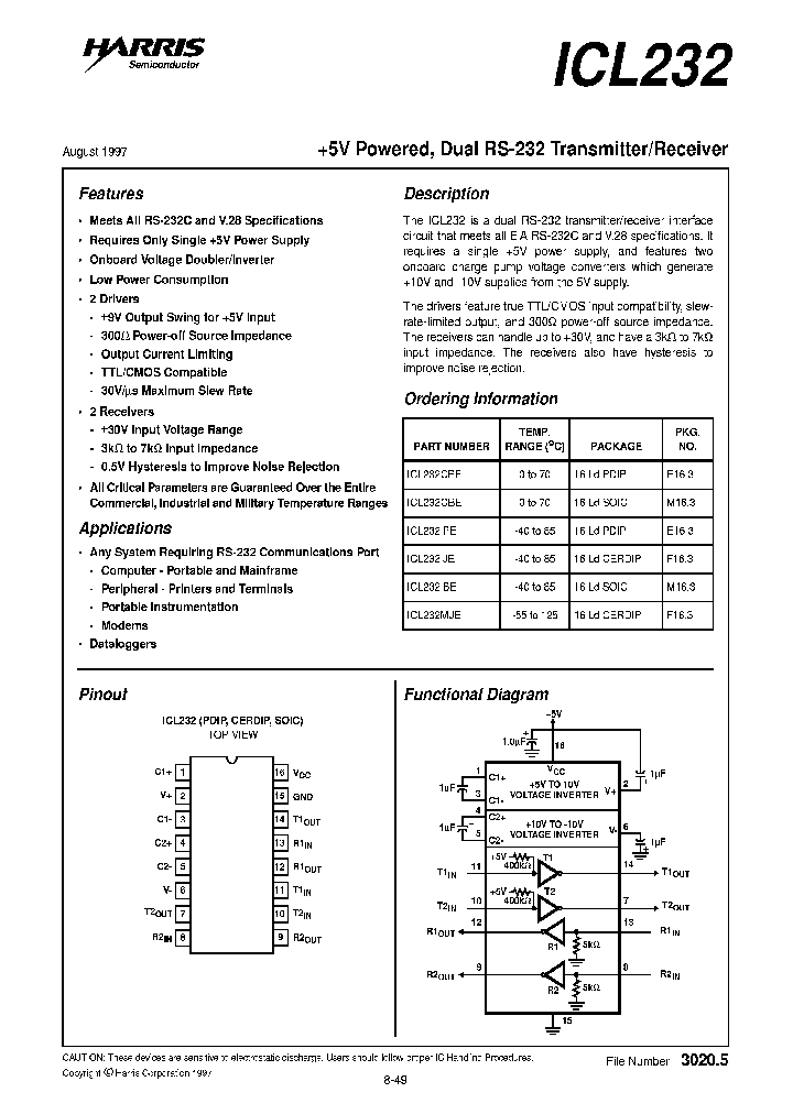 ICL232CPENBSP_199090.PDF Datasheet