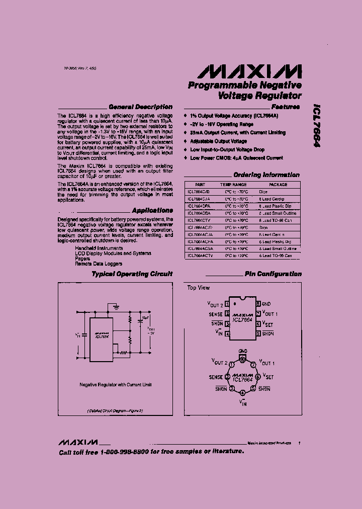 ICL7664_327115.PDF Datasheet