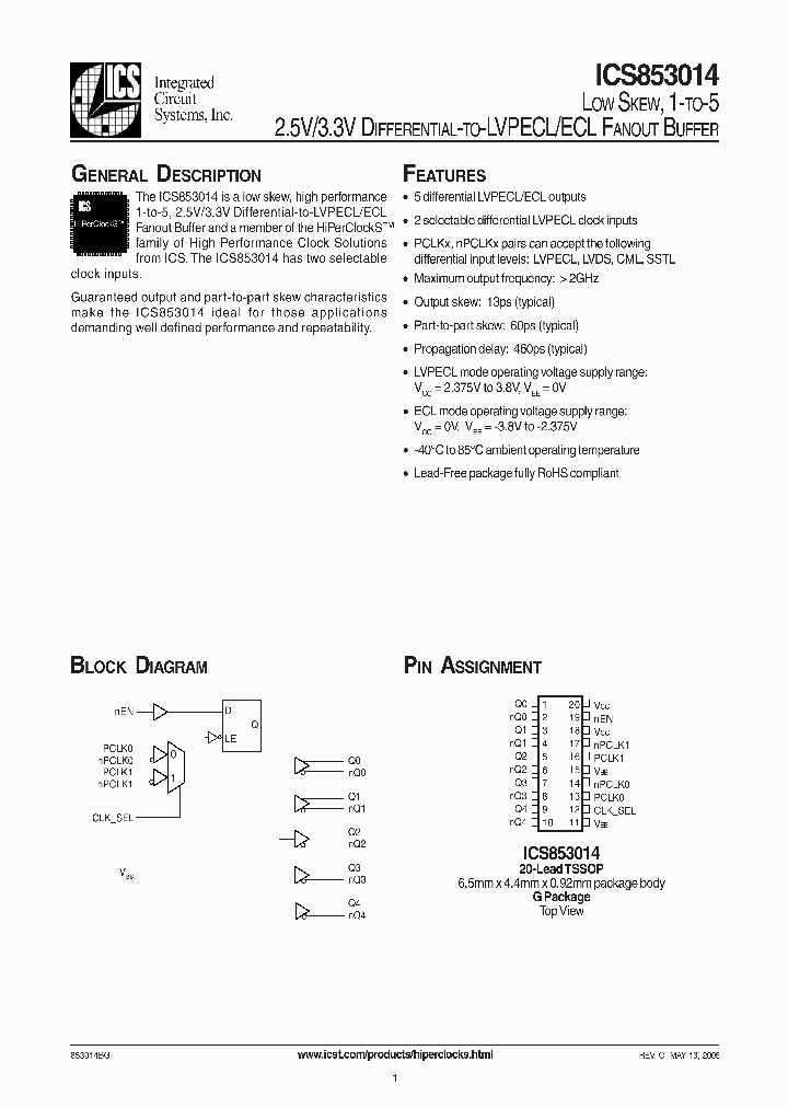 ICS853014_367655.PDF Datasheet