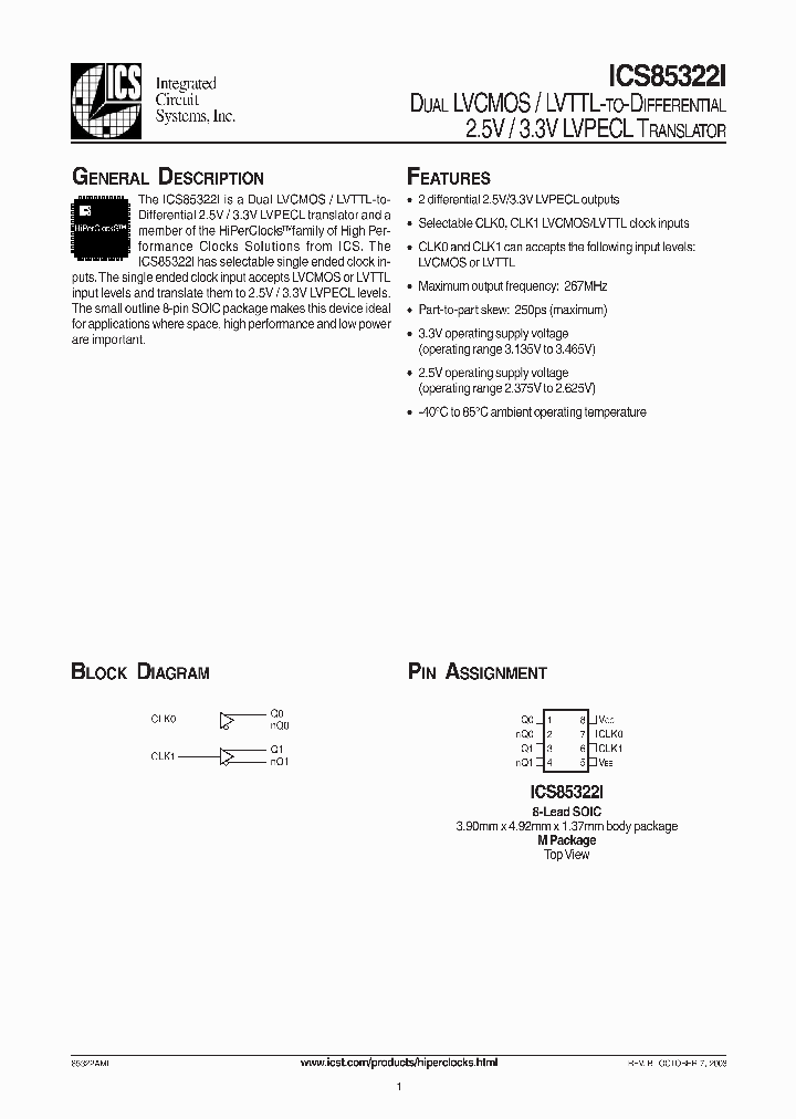 ICS85322I_331261.PDF Datasheet