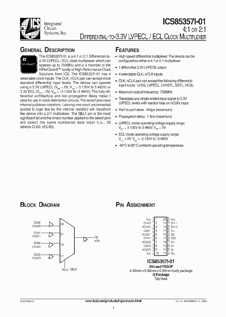 ICS85357I-01_381355.PDF Datasheet