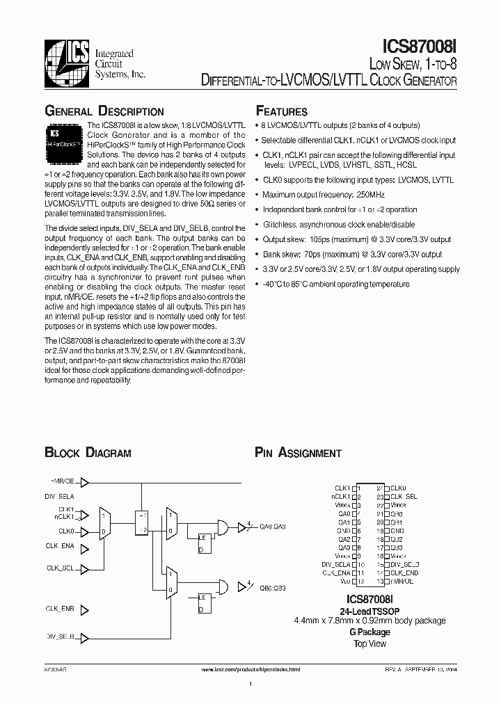 ICS87008I_354387.PDF Datasheet