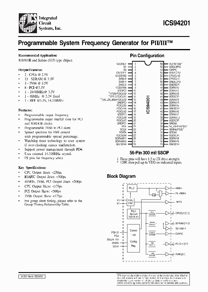 ICS94201_81689.PDF Datasheet