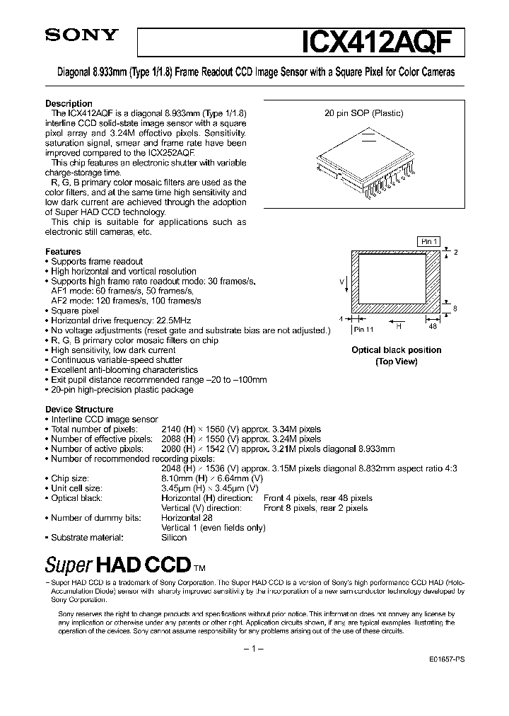 ICX412AQF_355881.PDF Datasheet