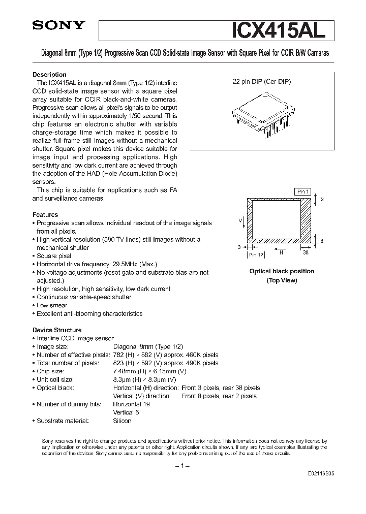 ICX415AL_320505.PDF Datasheet