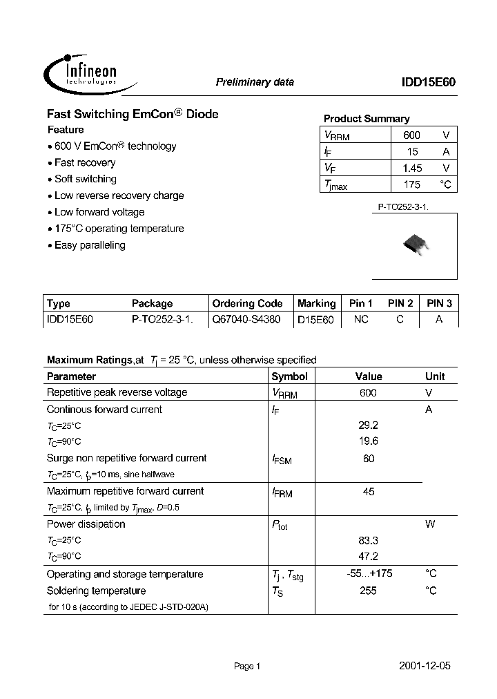 IDD15E60_351601.PDF Datasheet