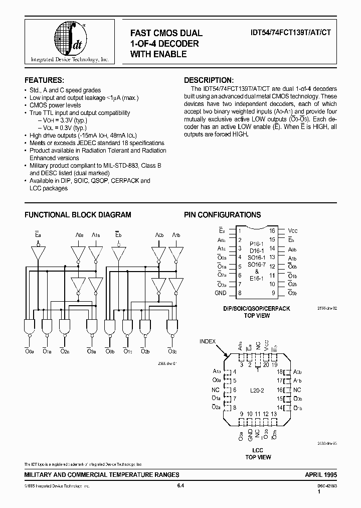 IDT74FCT139AT_169415.PDF Datasheet